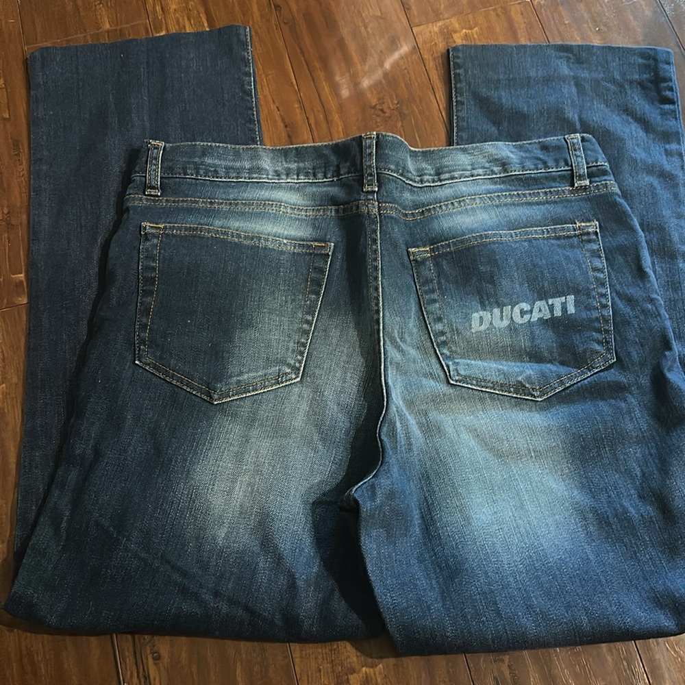 Ducati Desmo Motorcycle Riding Jeans Blue Denim Approx 36x28 - Picture 2 of 9